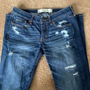 Abercrombie distresses boot cut jeans
